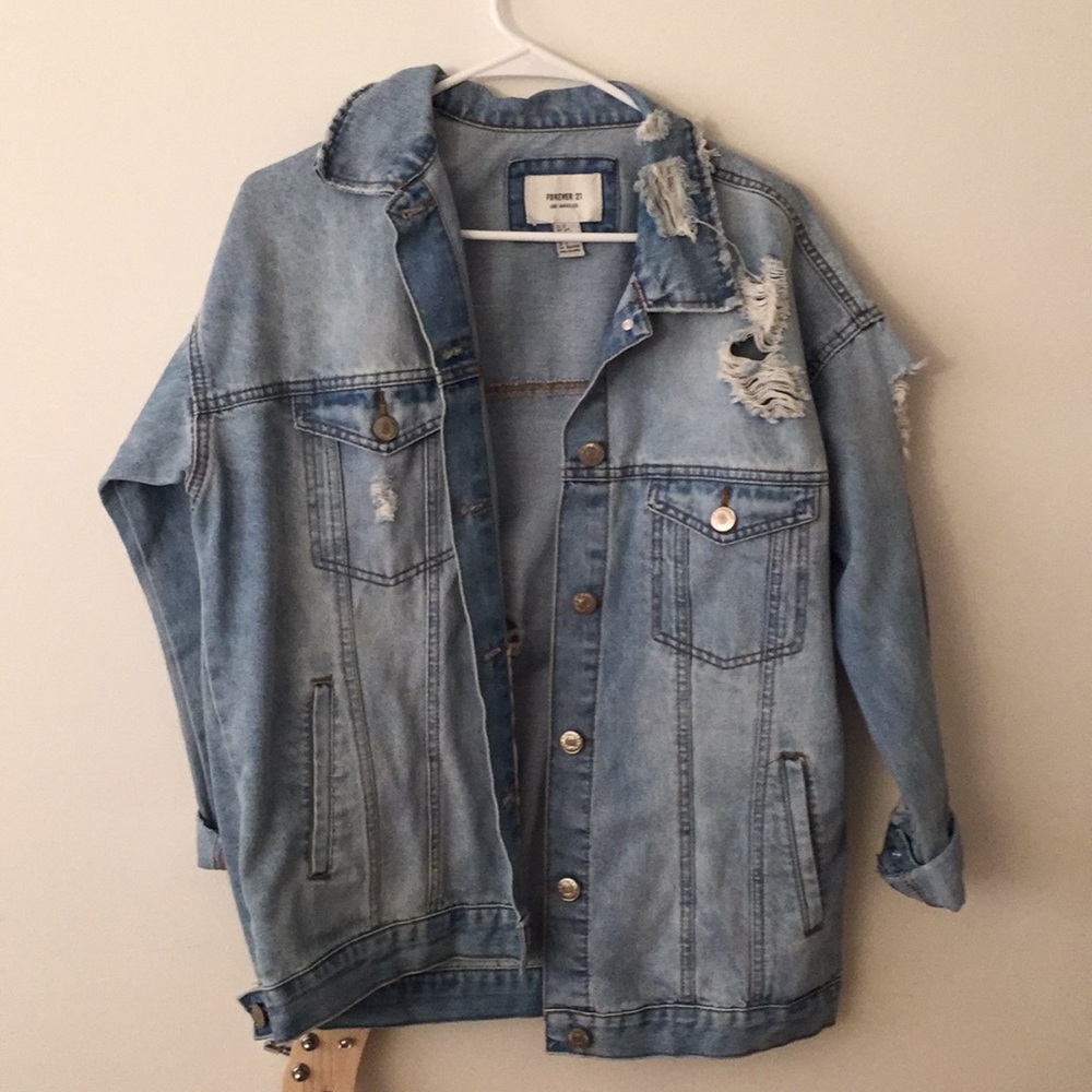 Oversized jean jacket